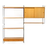 Vintage Nisse Strinning wall system in ash wood