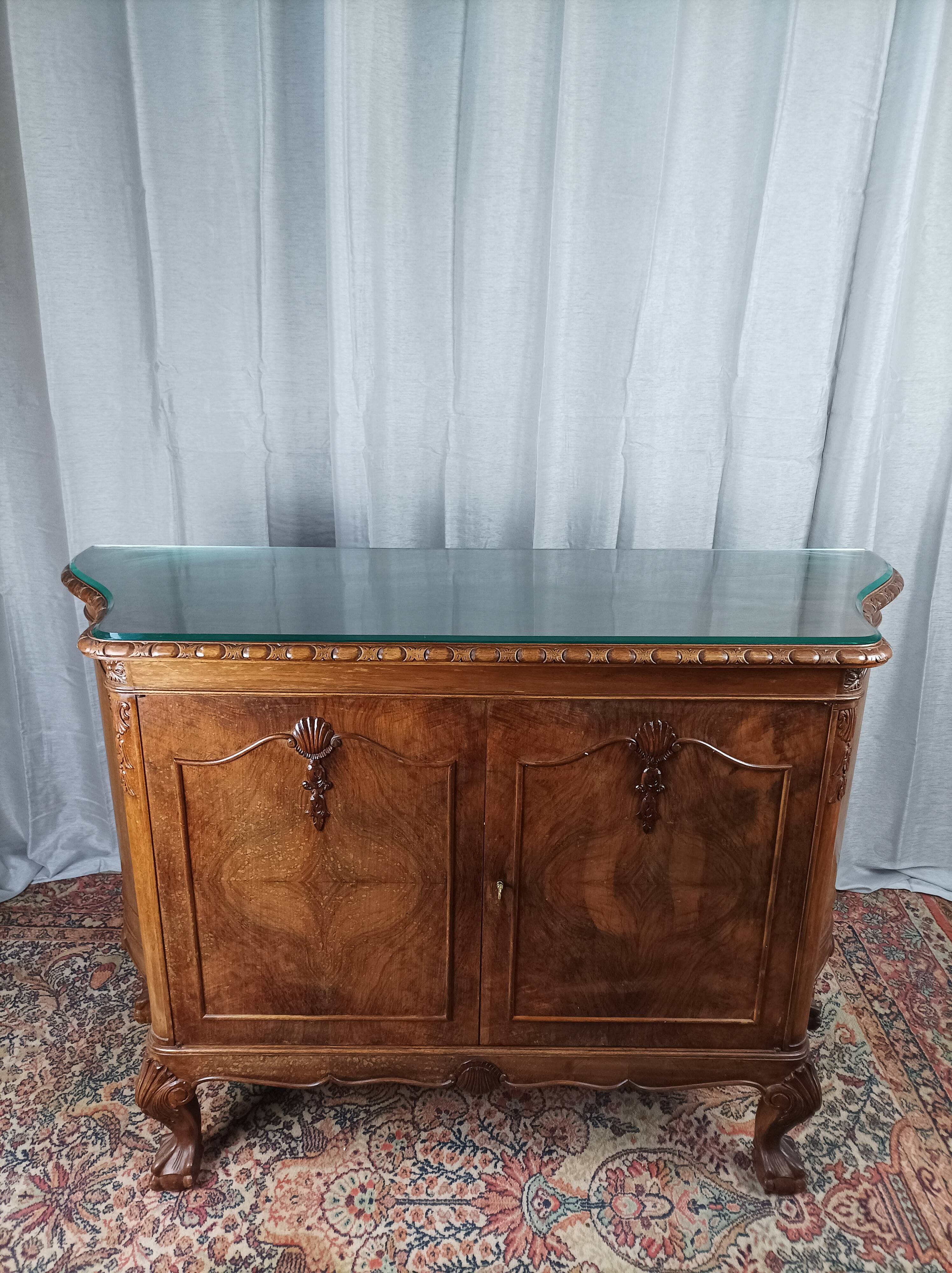 English Chippendale mahogany sideboard Jellinek Paris