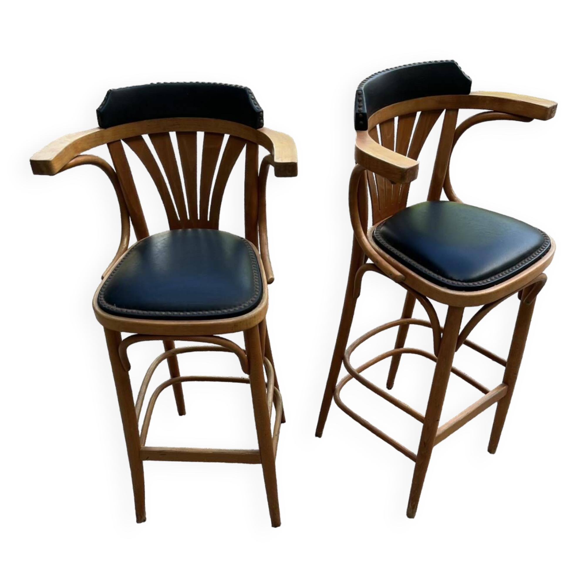 Pair of vintage bistro stools 1950/60 thonet style