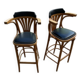 Pair of vintage bistro stools 1950/60 thonet style