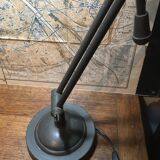 Industrial-style articulated metal desk lamp