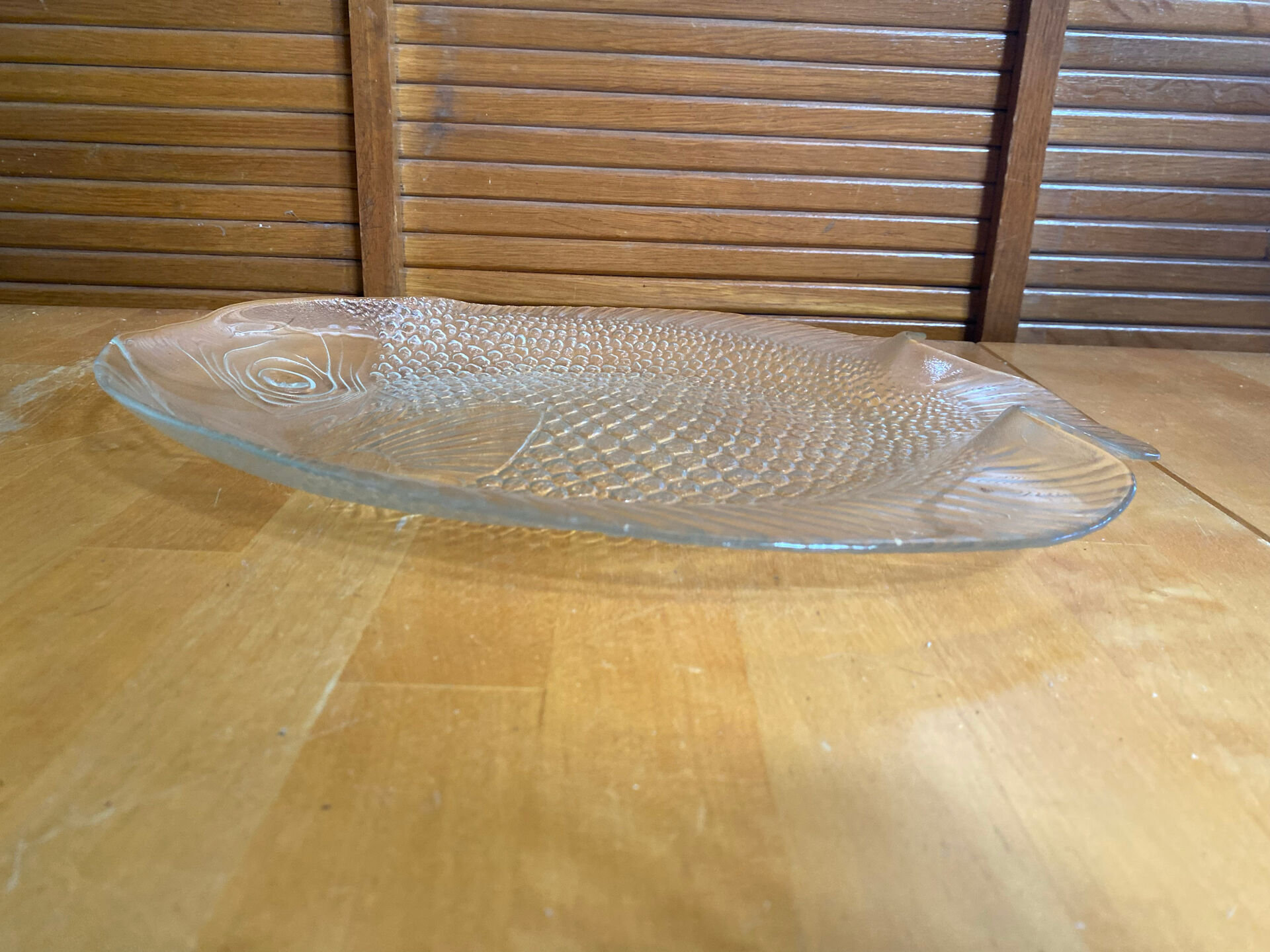 Plate + 5 ARCOROC Fish Shape Glass Mould Plates + Vintage Box #