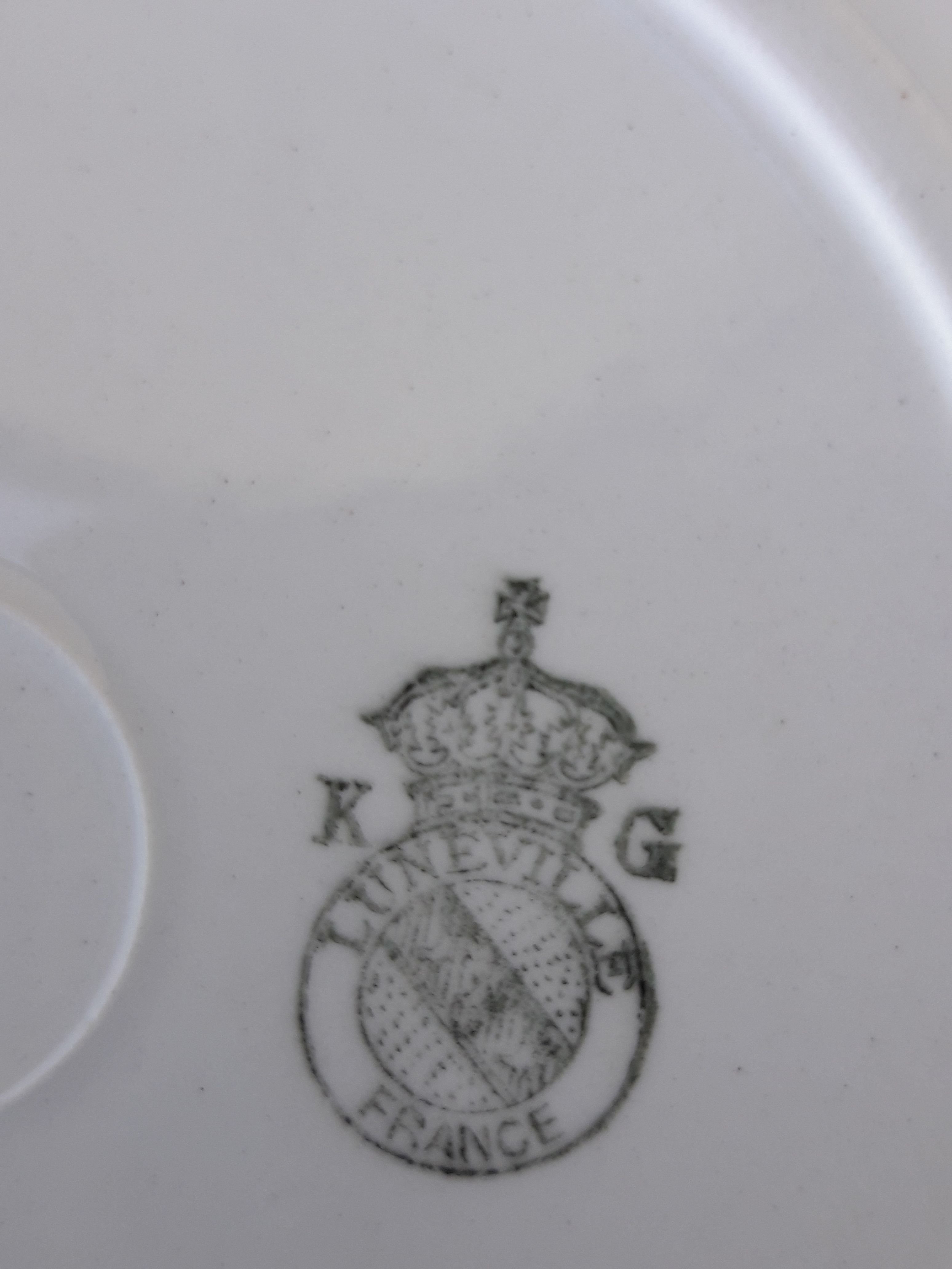 3 dessert plates K G Lunéville model imperial flan diam 19.5 cm