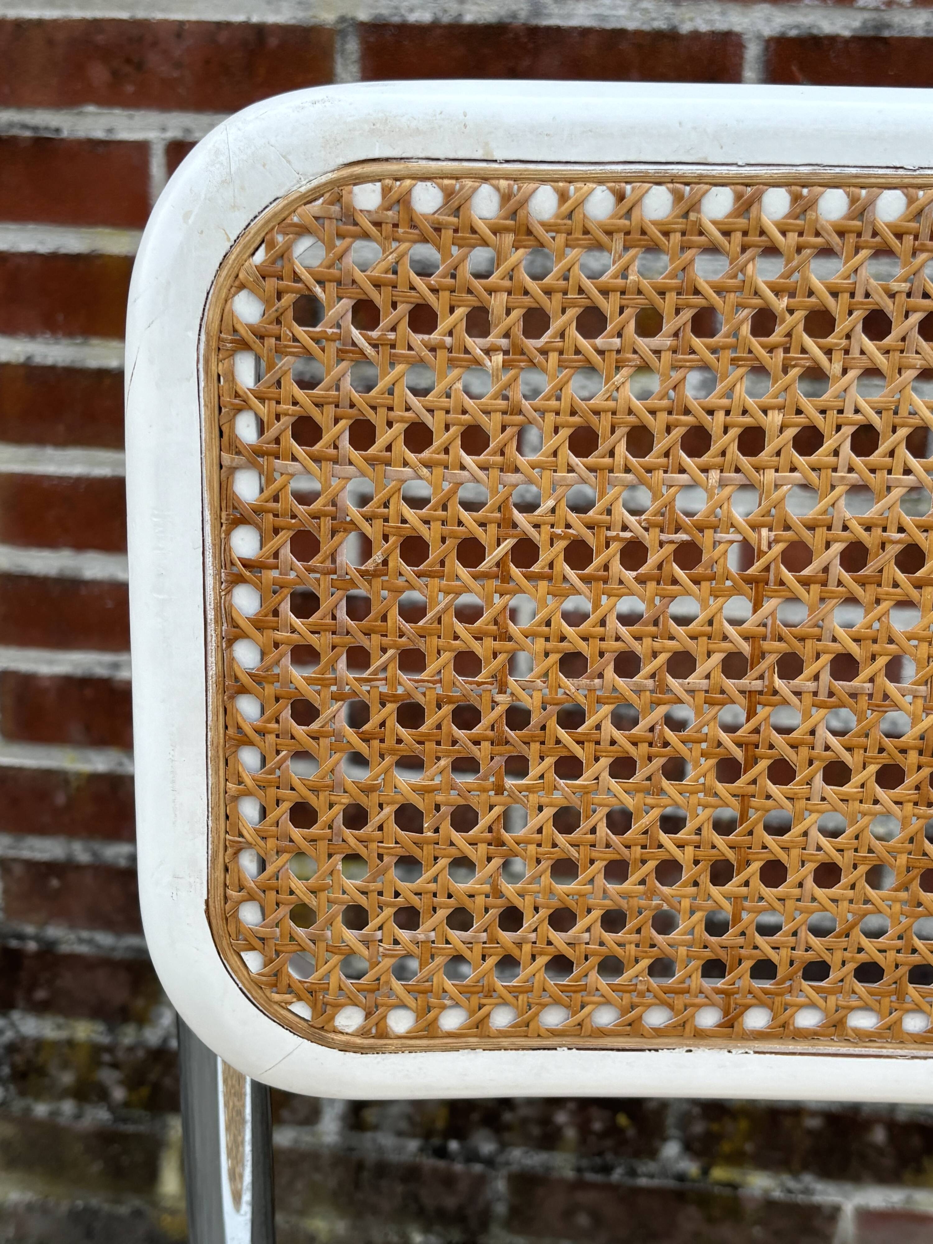 Cesca design chair model b32 in chrome white