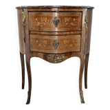 Small curved chest of drawers in Louis XV style