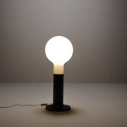 Space age floor lamp in glass & metal by Temde Leuchten