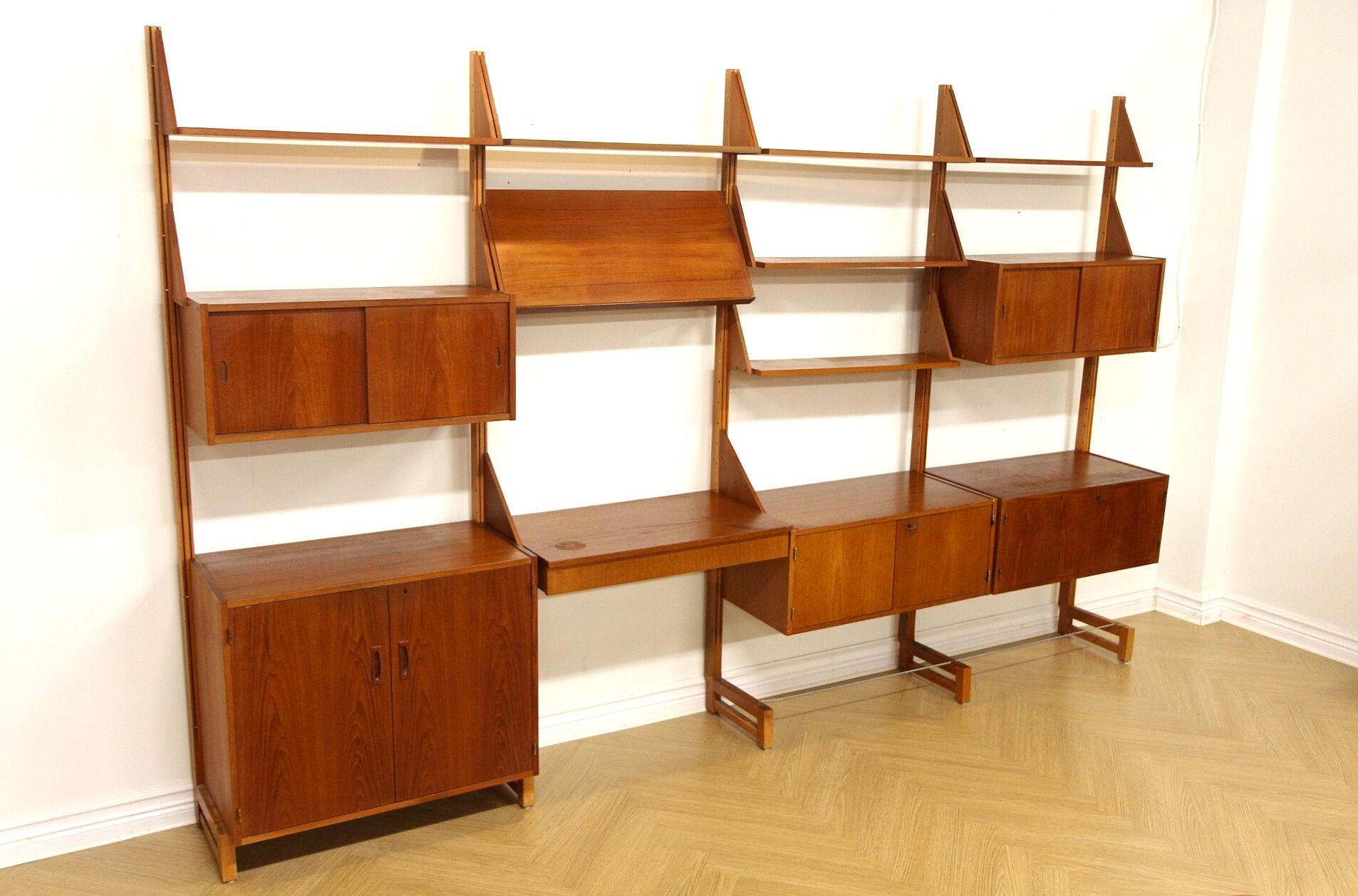 Teak "system" library, sweden, 1960