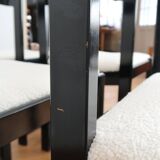 6 black lacquered and terry chairs