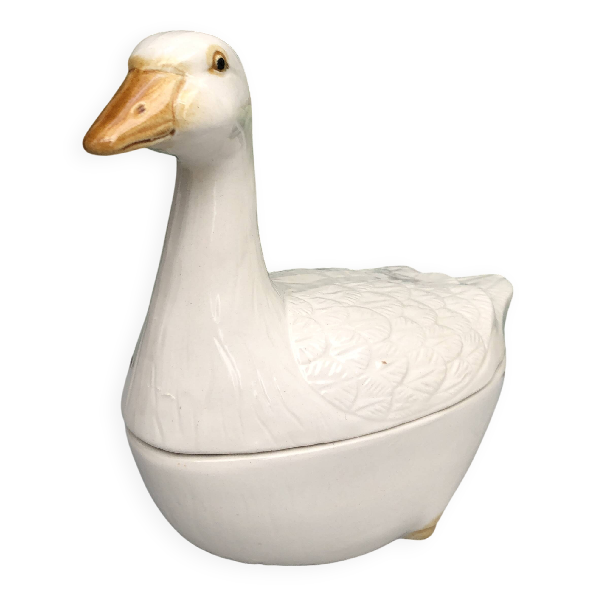 Vintage Earthenware Terrine Michel Caugant Goose France