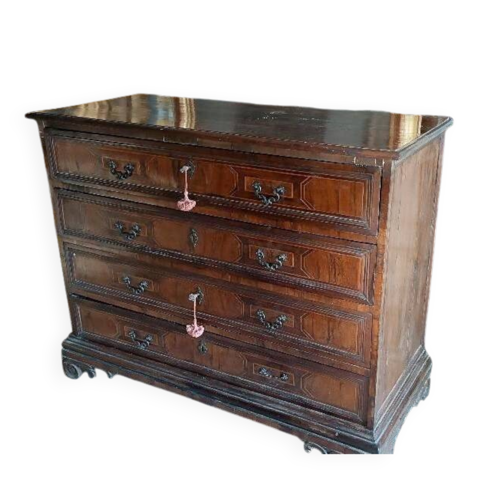 Antique inlaid commode - Italy, 17th century