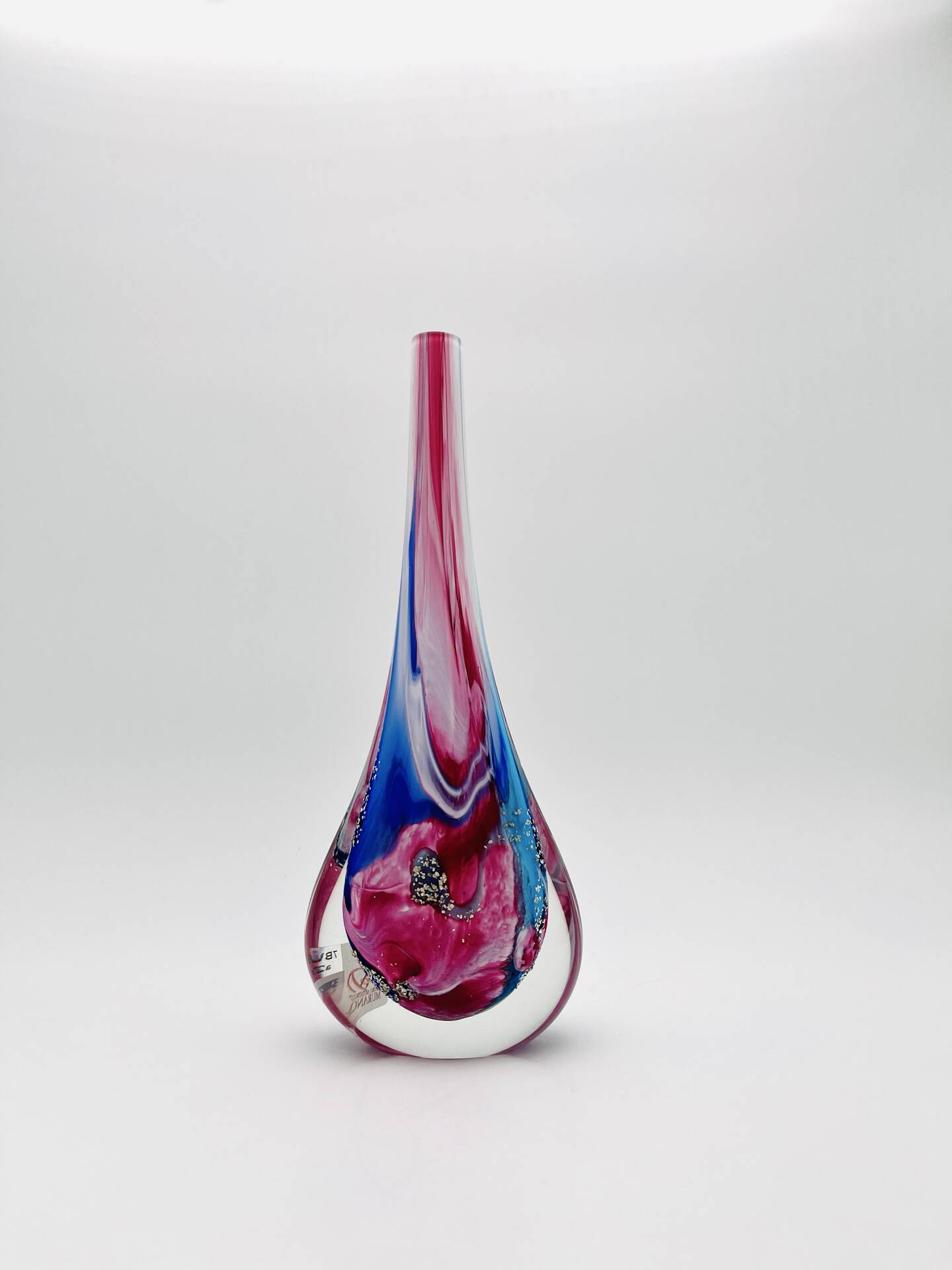 Oball Murano Vase - Sommerso - 24k Gold - Labeled - H30cm/1.17kg
