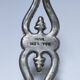 Six Huwil metal handles for neo-classical drawers from the 60s