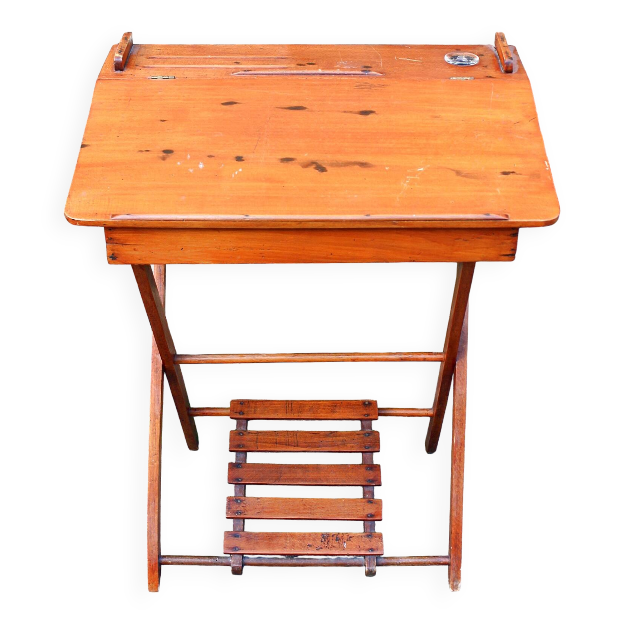 Claire Pampo vintage folding wooden children's desk from the 50s