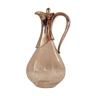 Carafe in glass and silver metal, 20th century