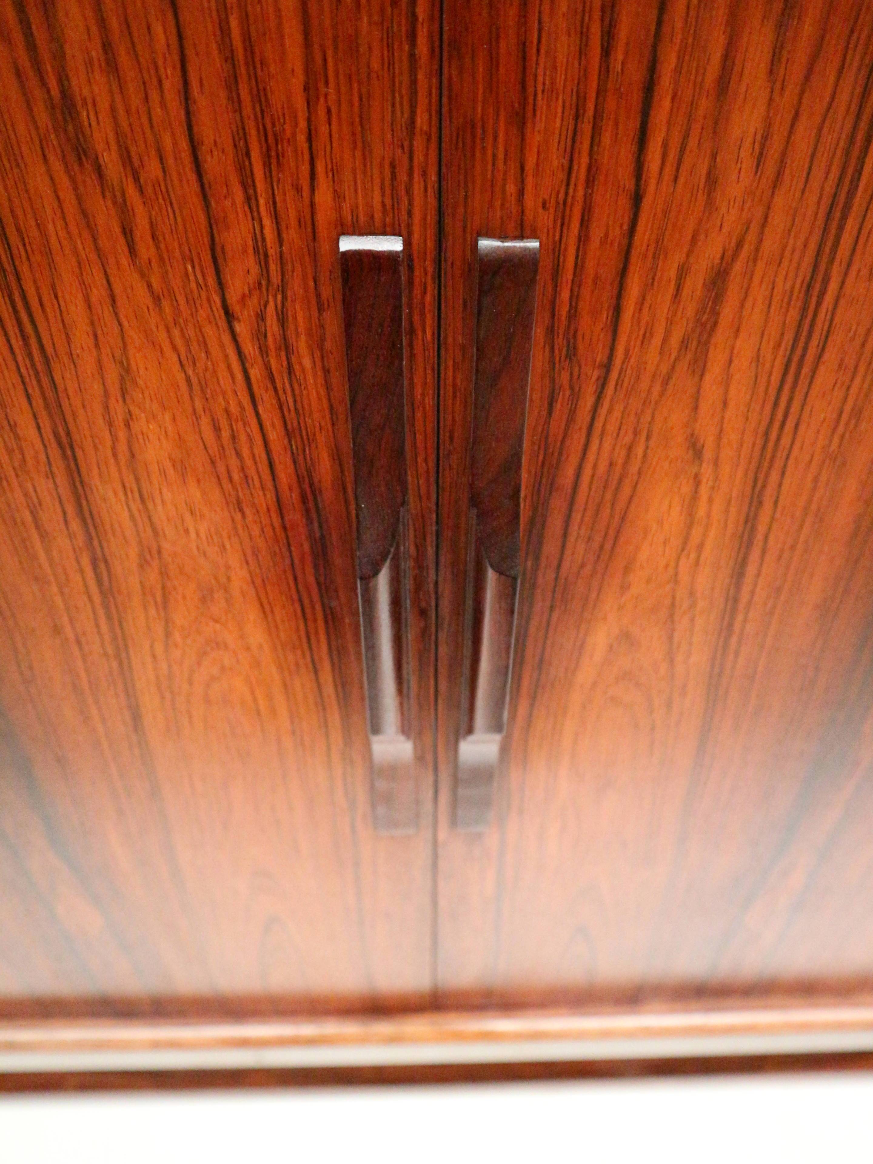 High quality vintage rosewood highboard / high sideboard made in the 60s