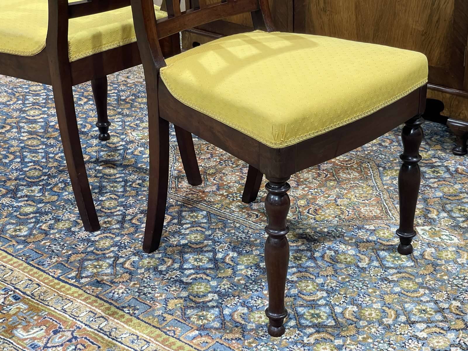 Pair of French mahogany chairs late 19th century