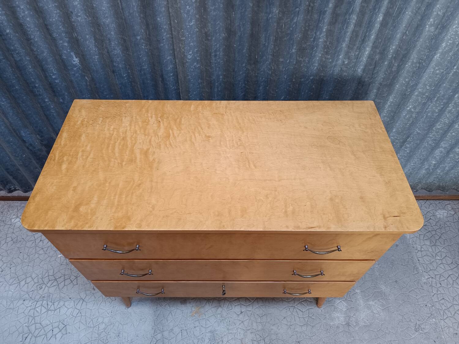 Vintage Scandinavian wooden chest of drawers