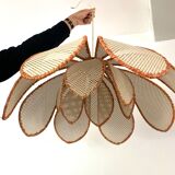 Flower suspension in rattan canning from the 70s