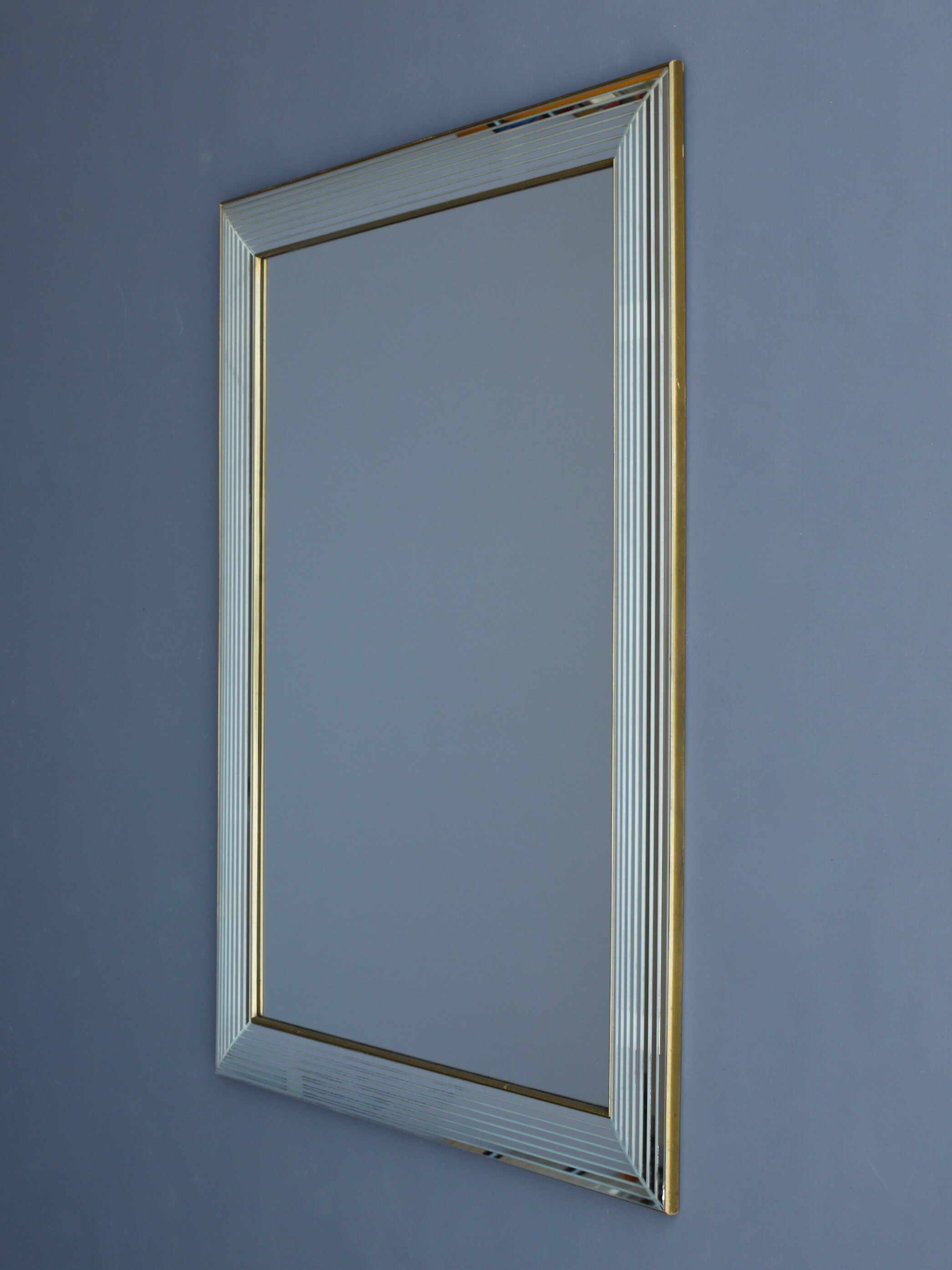 Vintage wall mirror by Deknudt, Belgium 1970