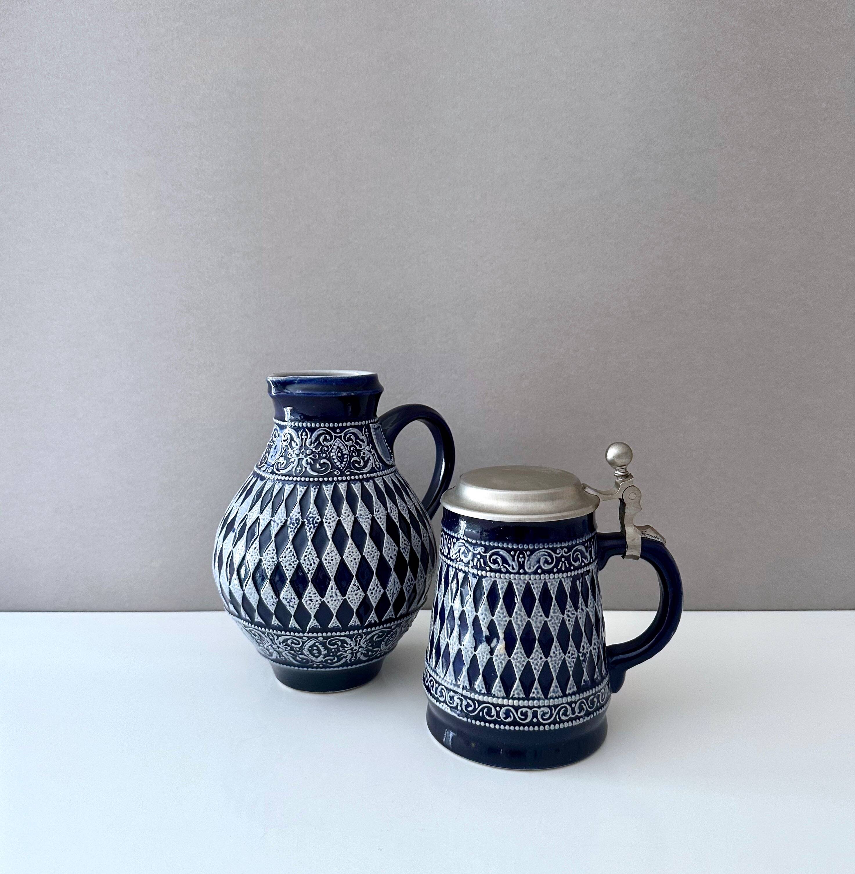 Vintage stoneware Mari&Remy, vintage jug, German Bembel cider