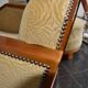 Pair of Art Deco armchairs and poufs