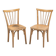 Pair of vintage bistro chairs with slats in beech (1960) - Style