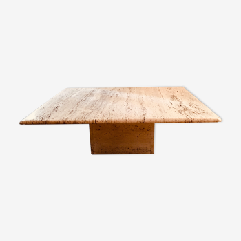 Square travertine coffee table