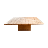 Square travertine coffee table