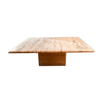 Square travertine coffee table