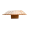 Square travertine coffee table