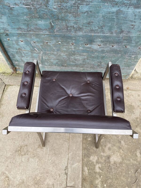 fauteuil cuir Design 1970