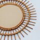 Sun mirror of the 50s in rattan