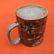 2 Cups / Mugs Glazed ceramic Floral decoration