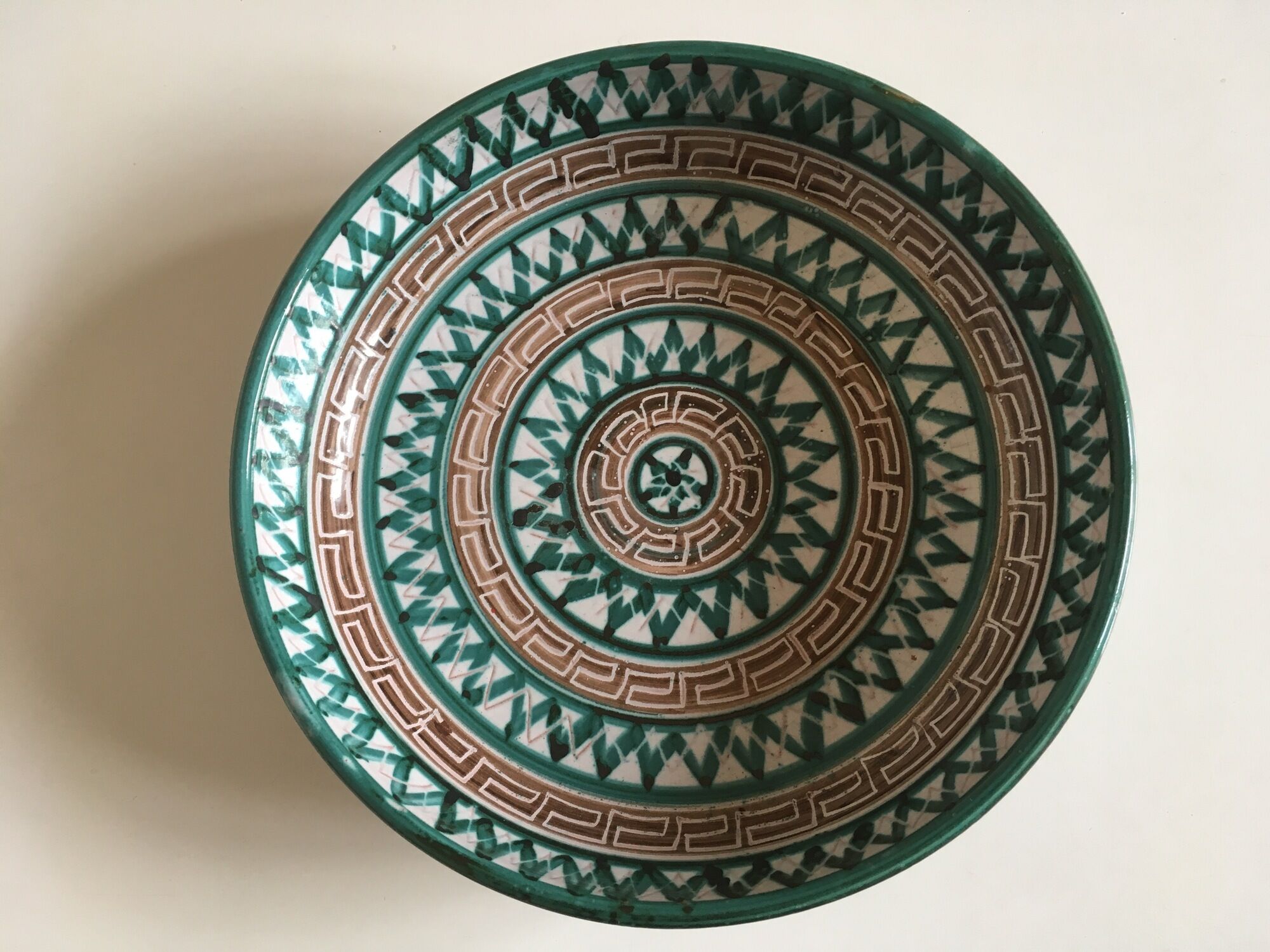 Ceramic plate by Robert Picault to Vallauris 60s