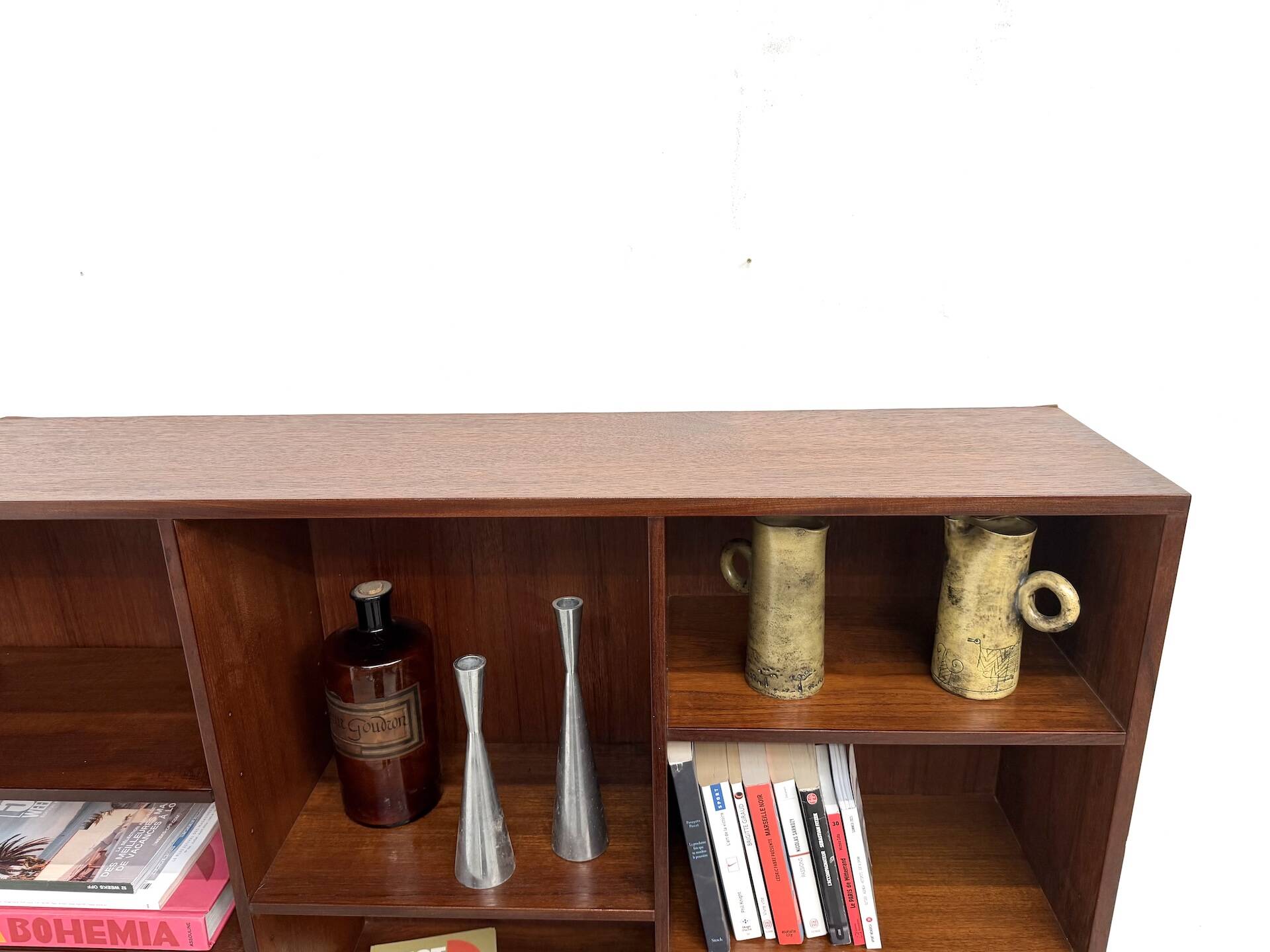 Teak and brass bookshelf designed by Peter Løvig Nielsen, CI.