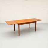 Danish extendable teak dining table by brdr furbo 1960s