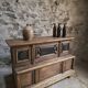 Pharmacy counter in antique oak / kitchen island, circa 1870–1900