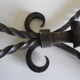 Real wrought iron wall sconce assembled and uns welded, porcelain and brass sleeves -1930/40