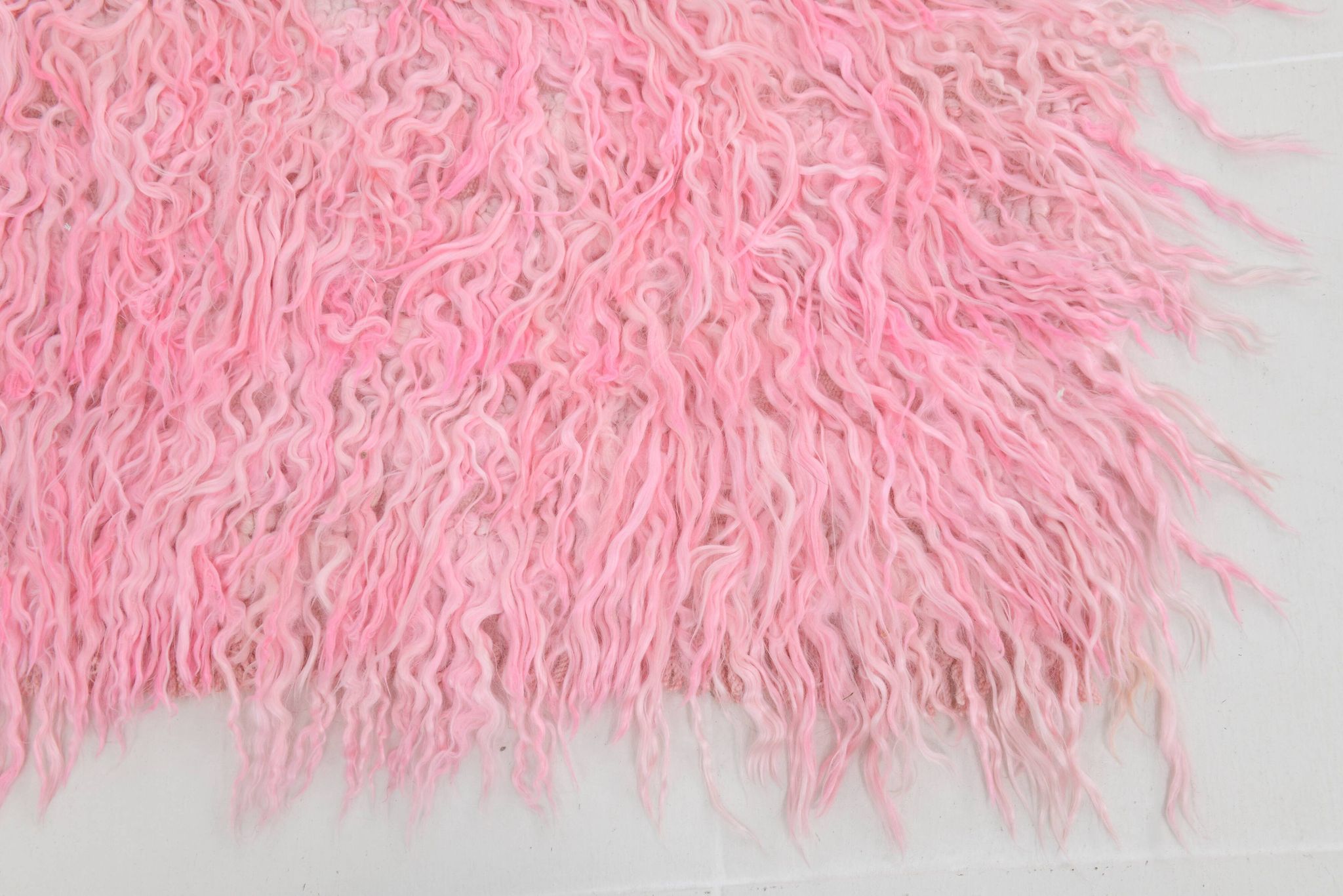 Tapis runeur rose vintage 98x314cm