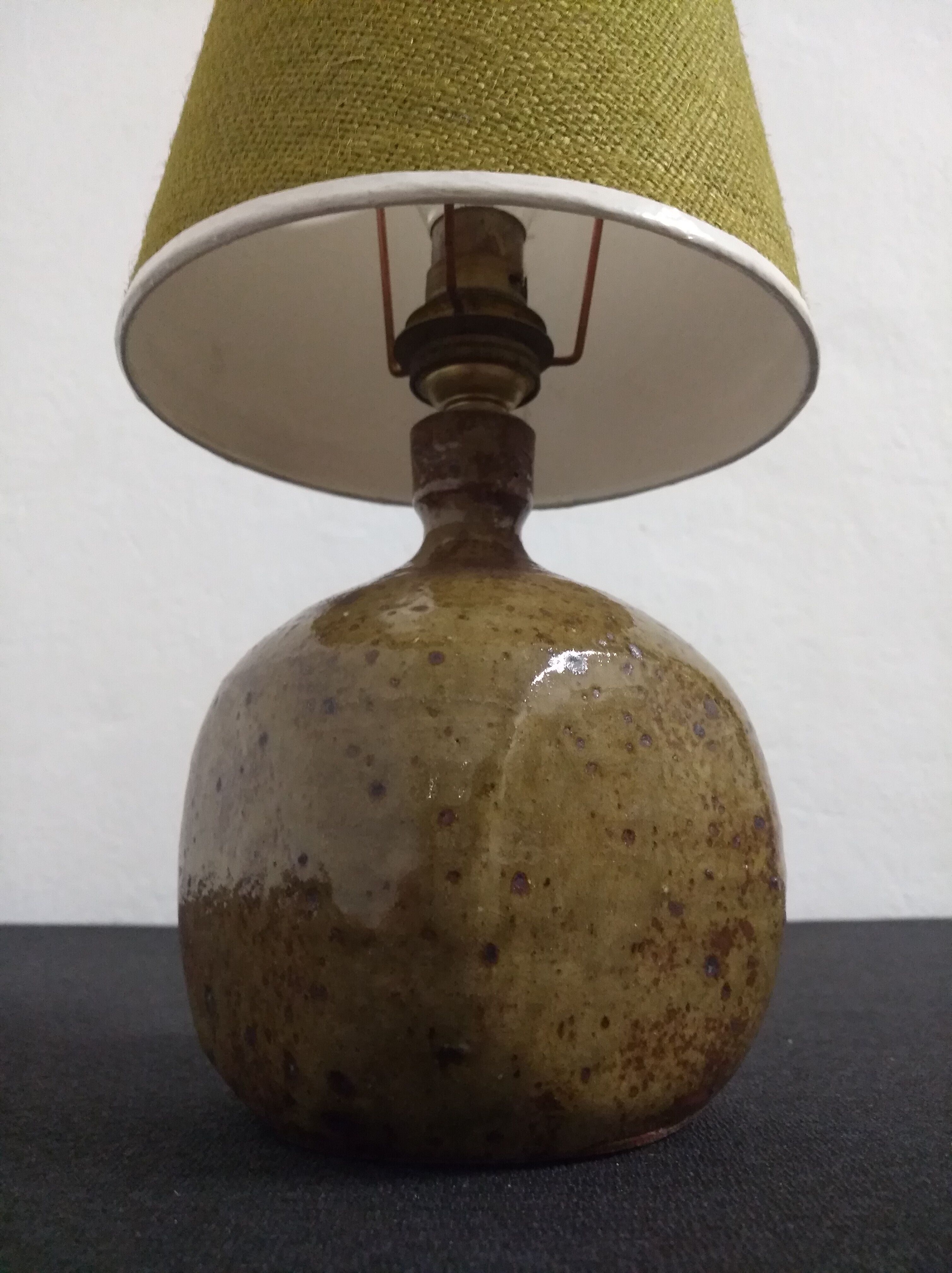 60s/70s sandstone bedside lamp