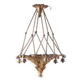 Lustre en bronze Eugène Soleau