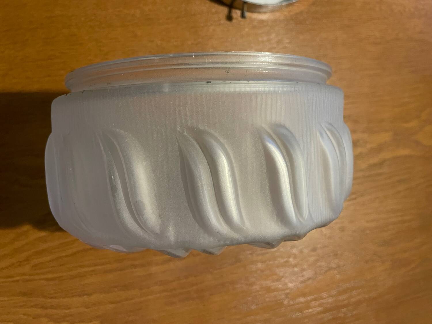 Art Deco pressed glass ceiling light by Lumisec