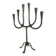 Brutalist six-light chandelier