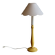 Vintage wooden bedside lamp painted yellow – Lampshade