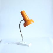 Lampe de bureau en métal orange par Sis Leuchten, Allemagne 1960