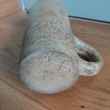 Brutalist vase pitcher signed in stoneware