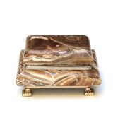 Alabaster and gilded metal box, 70s