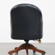 Chaise de bureau en cuir de vachette noir de style anglais