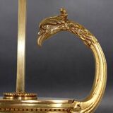 Bronze Gilt Bouillotte Lamp in Directoire Style "Lucien Gau"