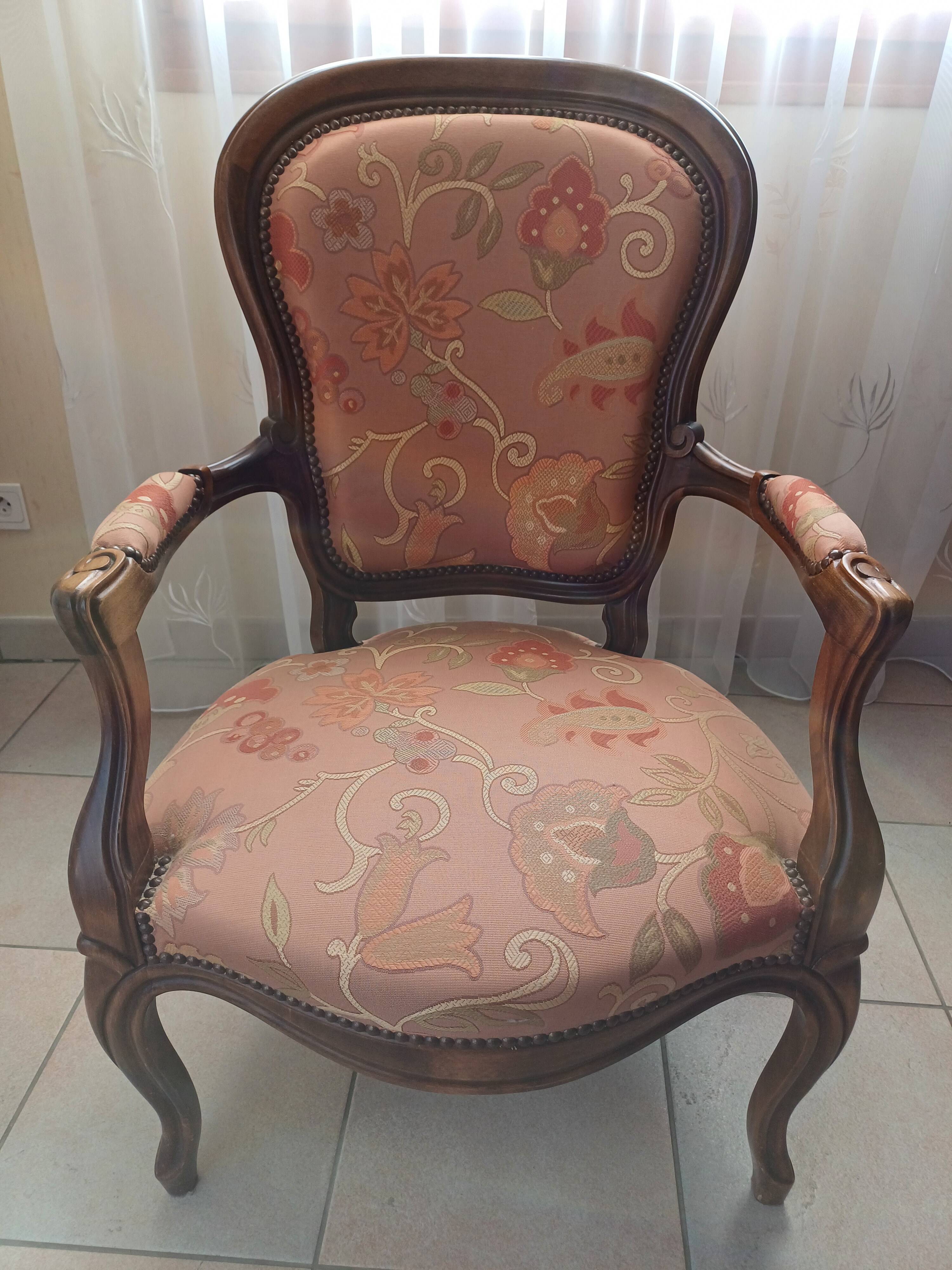 Chaise accoudoir Louis Philippe